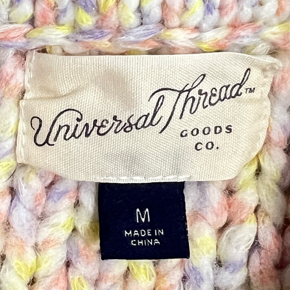 Universal Thread Excellent Condition Chunky Knit Pastel Multicolor Cozy Sz M - Picture 6 of 7